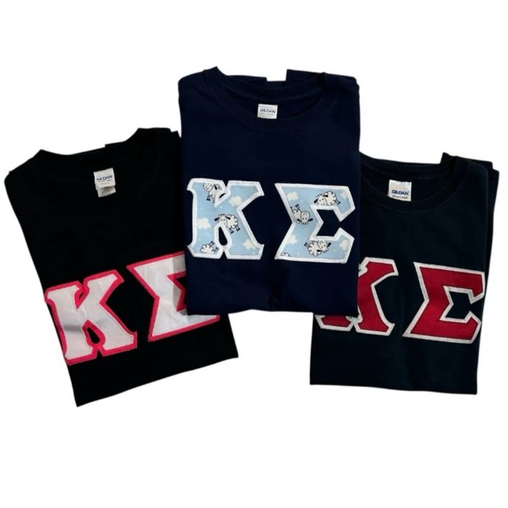 Lot (3) Kappa Sig Fraternity Greek Letters T-Shirt Tee Medium Cotton Frat